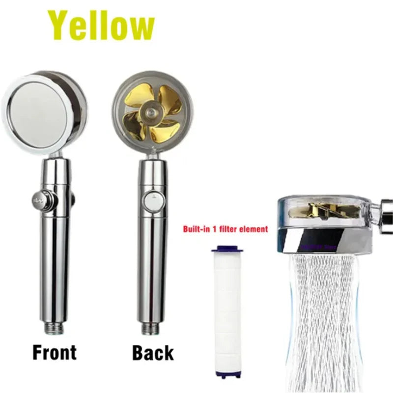 360 Degrees Rotation Turbo Fan Shower Head