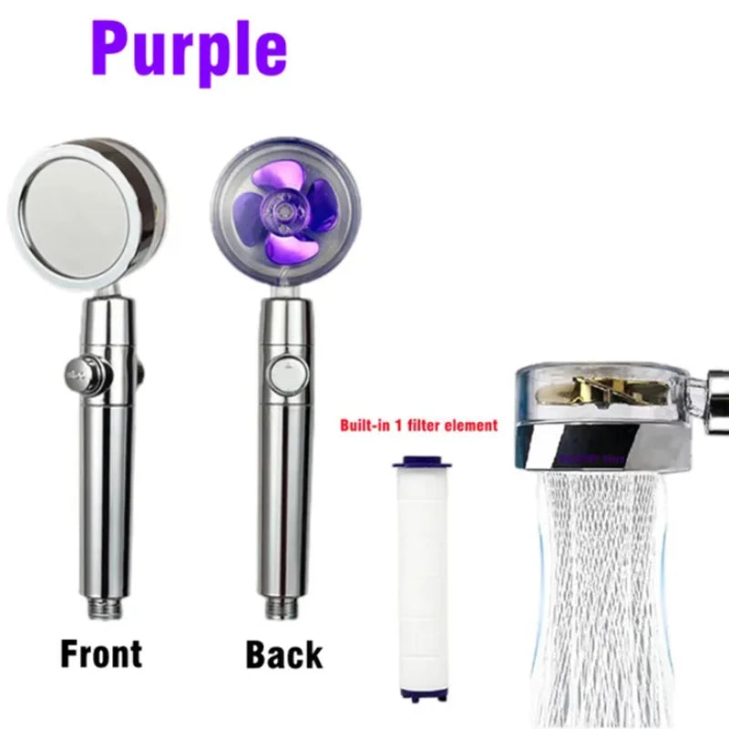 360 Degrees Rotation Turbo Fan Shower Head