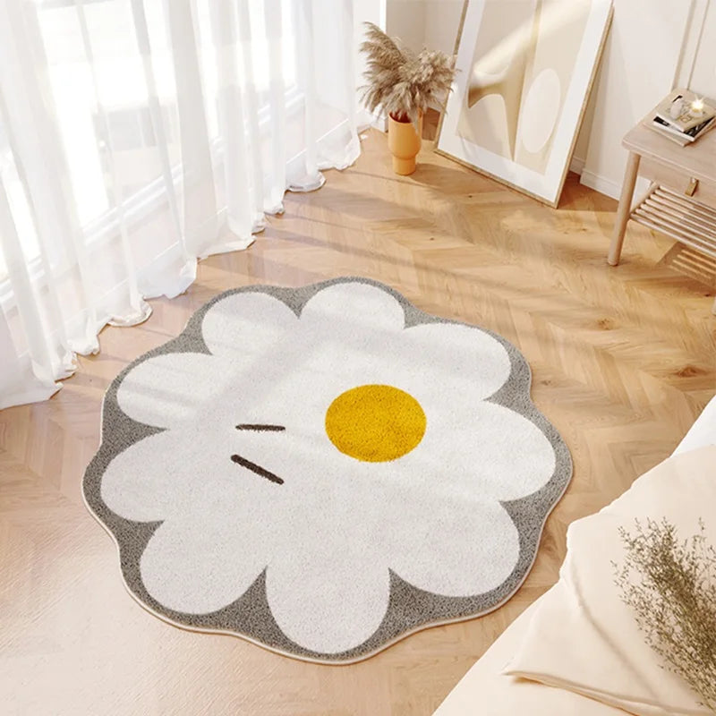 Nordic Fluffy Sun Flower Carpet