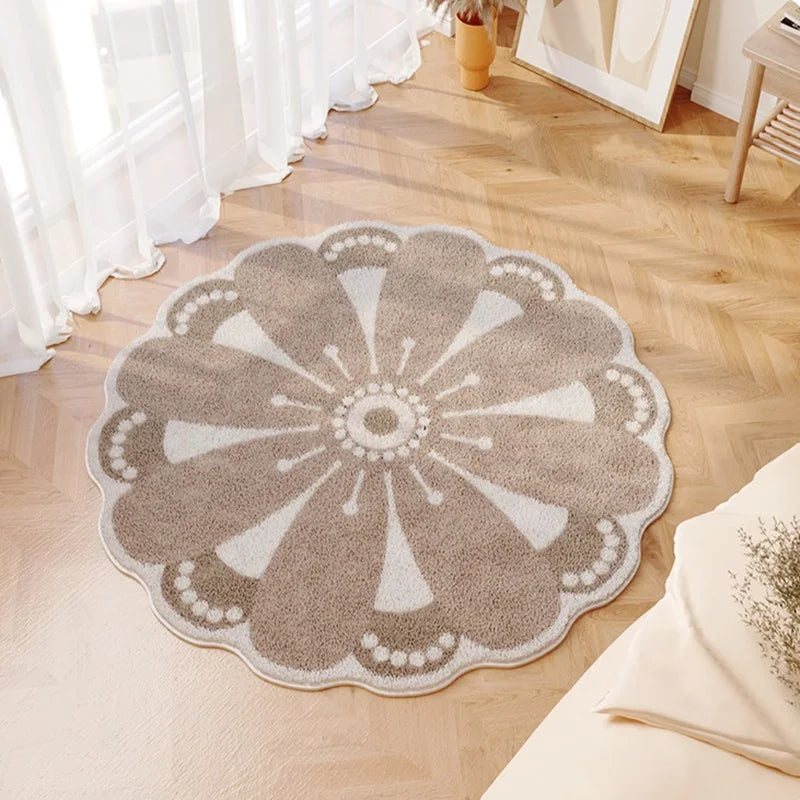 Nordic Fluffy Sun Flower Carpet