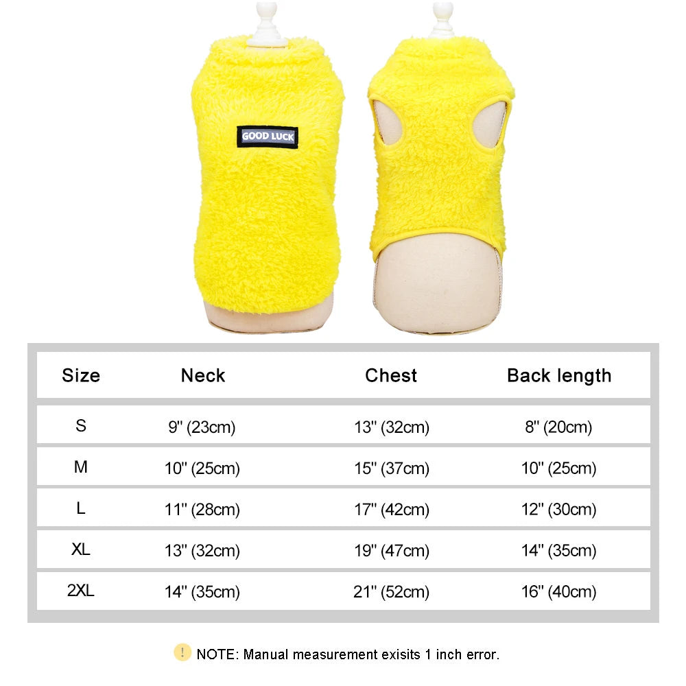 Soft Coral Fleece Pet Clothes