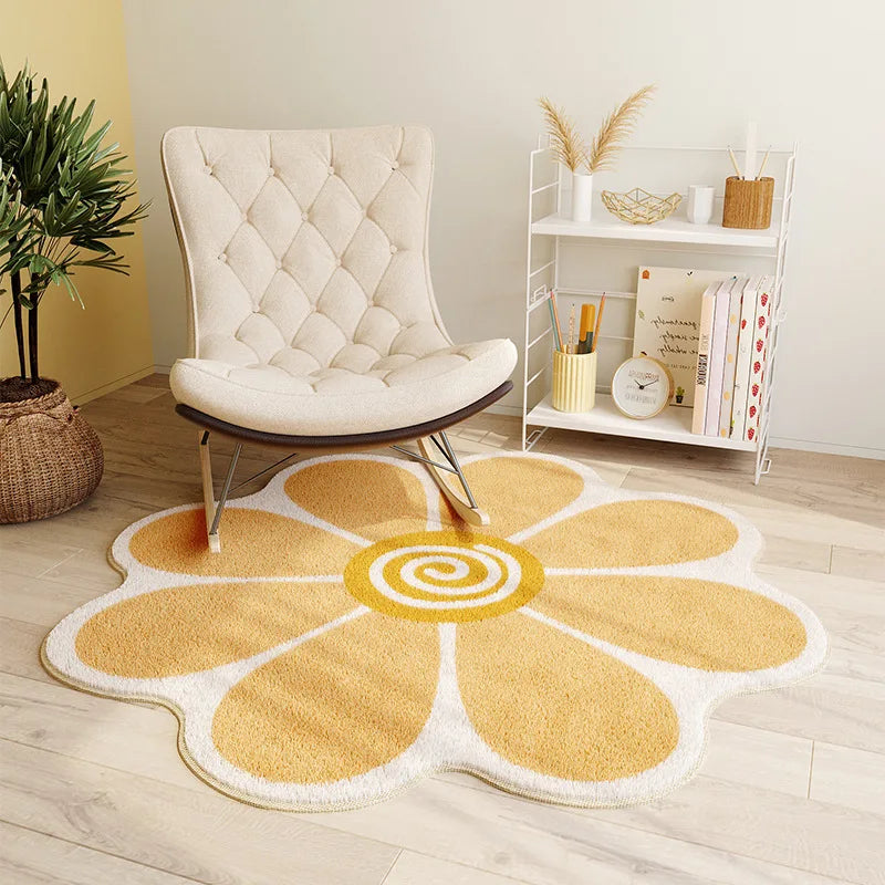 Nordic Fluffy Sun Flower Carpet