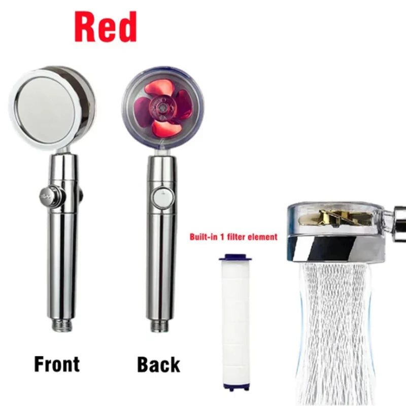 360 Degrees Rotation Turbo Fan Shower Head