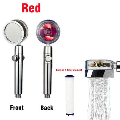 360 Degrees Rotation Turbo Fan Shower Head