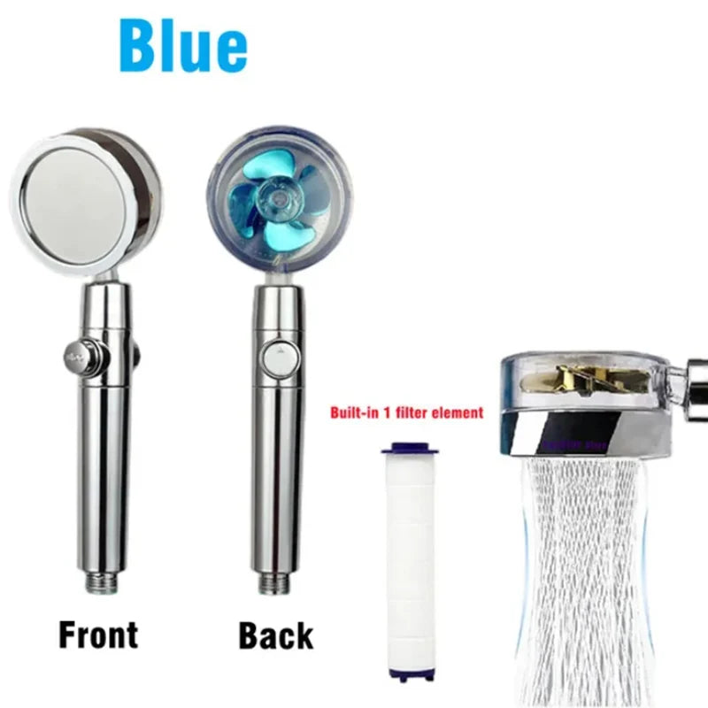 360 Degrees Rotation Turbo Fan Shower Head