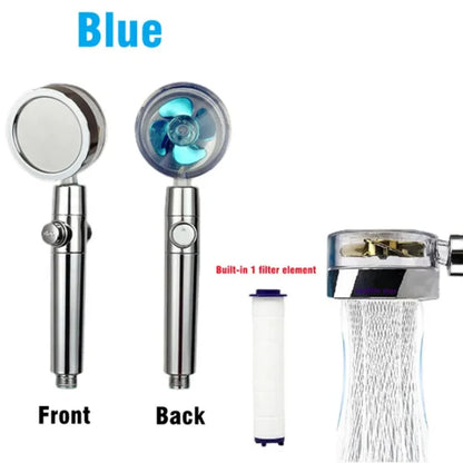 360 Degrees Rotation Turbo Fan Shower Head