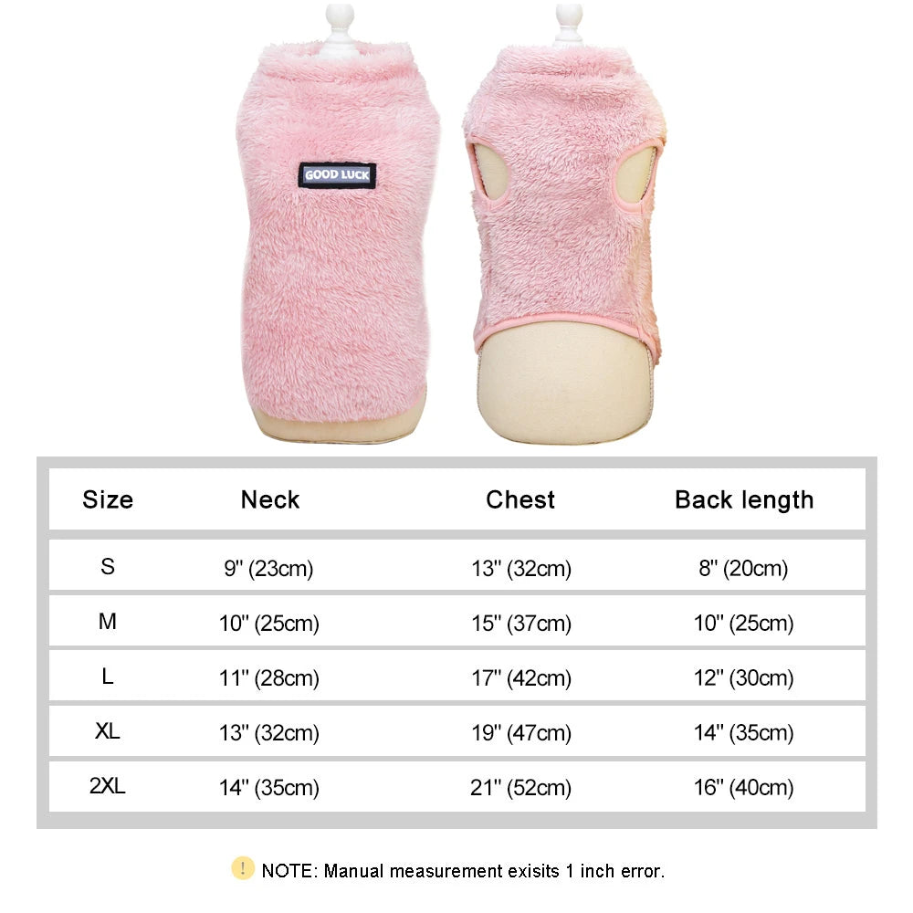 Soft Coral Fleece Pet Clothes