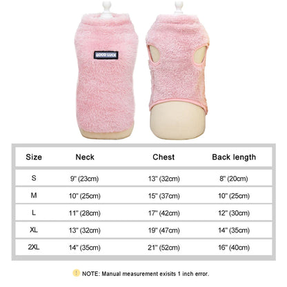 Soft Coral Fleece Pet Clothes