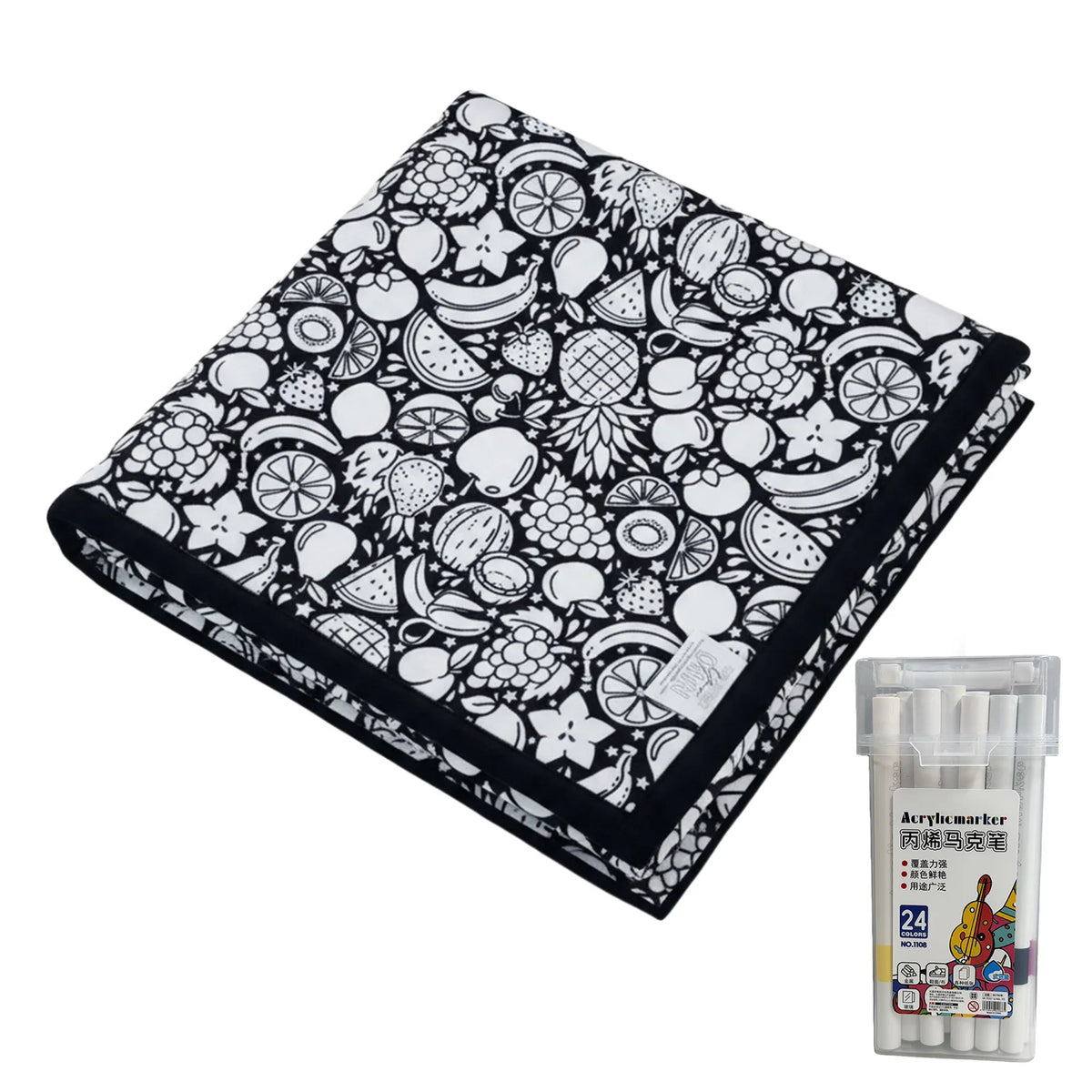 Coloring Blanket With Markers