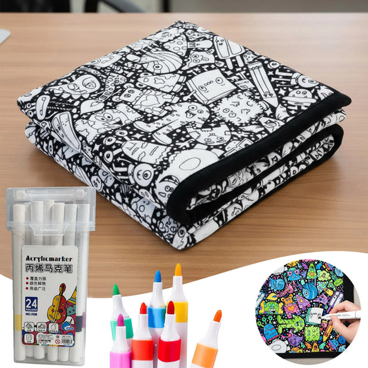 Coloring Blanket With Markers