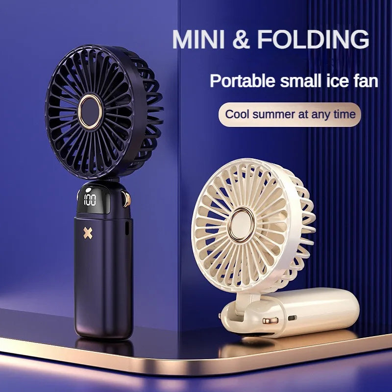 Handheld Mini Fan Foldable Portable Neck Hanging