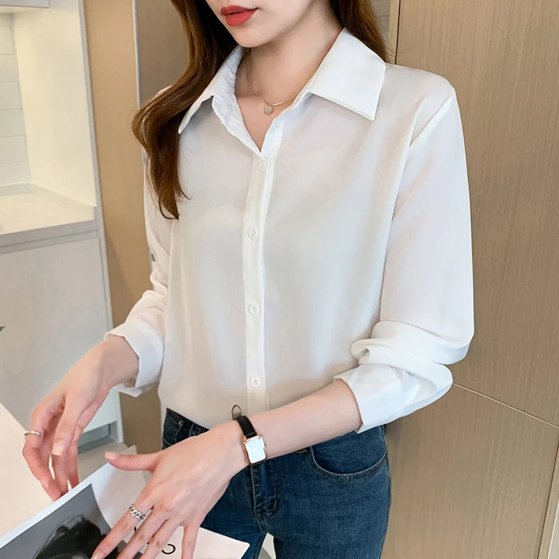 Fashion elegant satin shirts