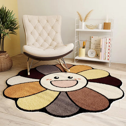 Nordic Fluffy Sun Flower Carpet