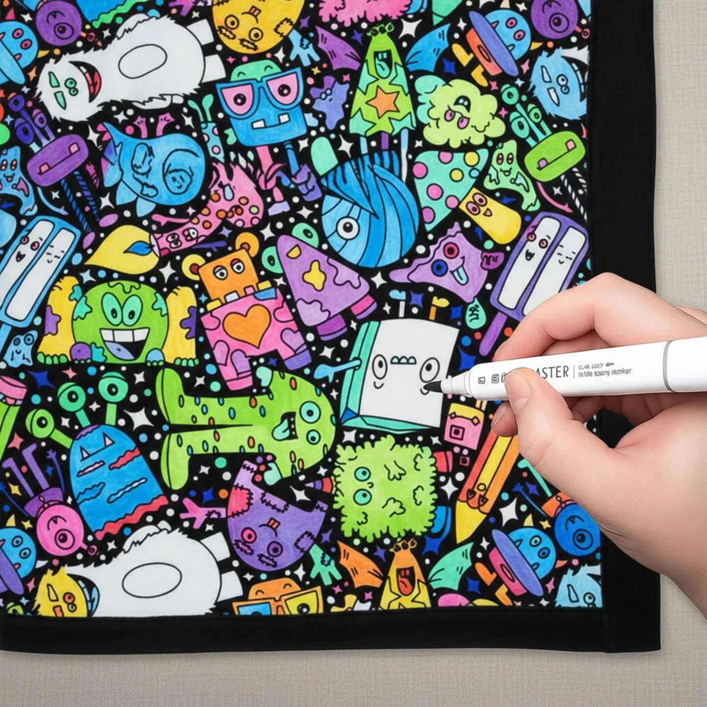 Coloring Blanket With Markers