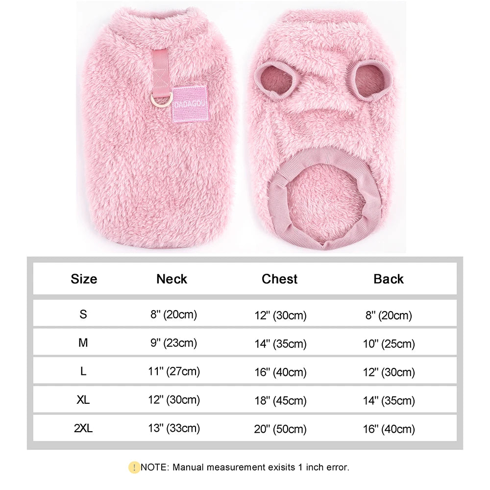 Soft Coral Fleece Pet Clothes