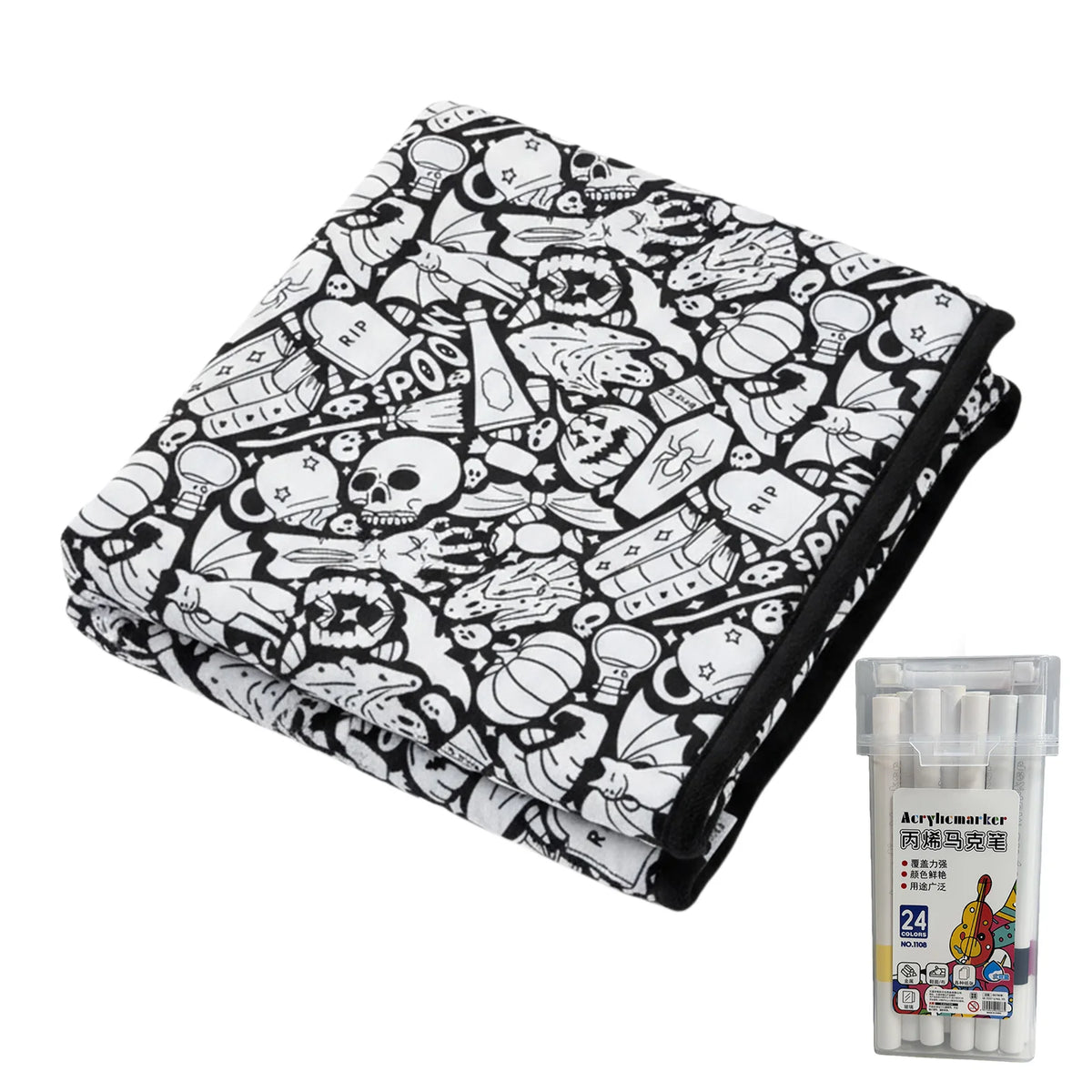 Coloring Blanket With Markers