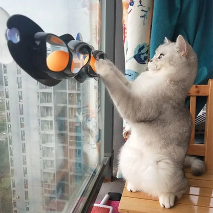 Plastic Sucker Cat Toy Track Ball