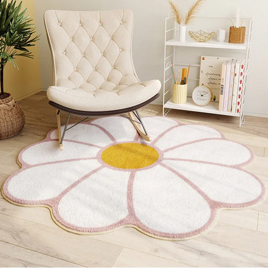 Nordic Fluffy Sun Flower Carpet