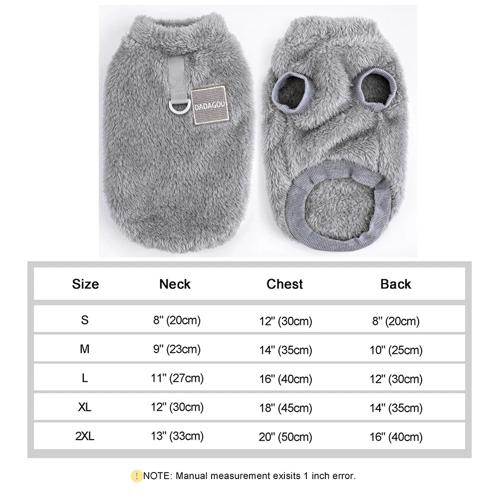 Soft Coral Fleece Pet Clothes