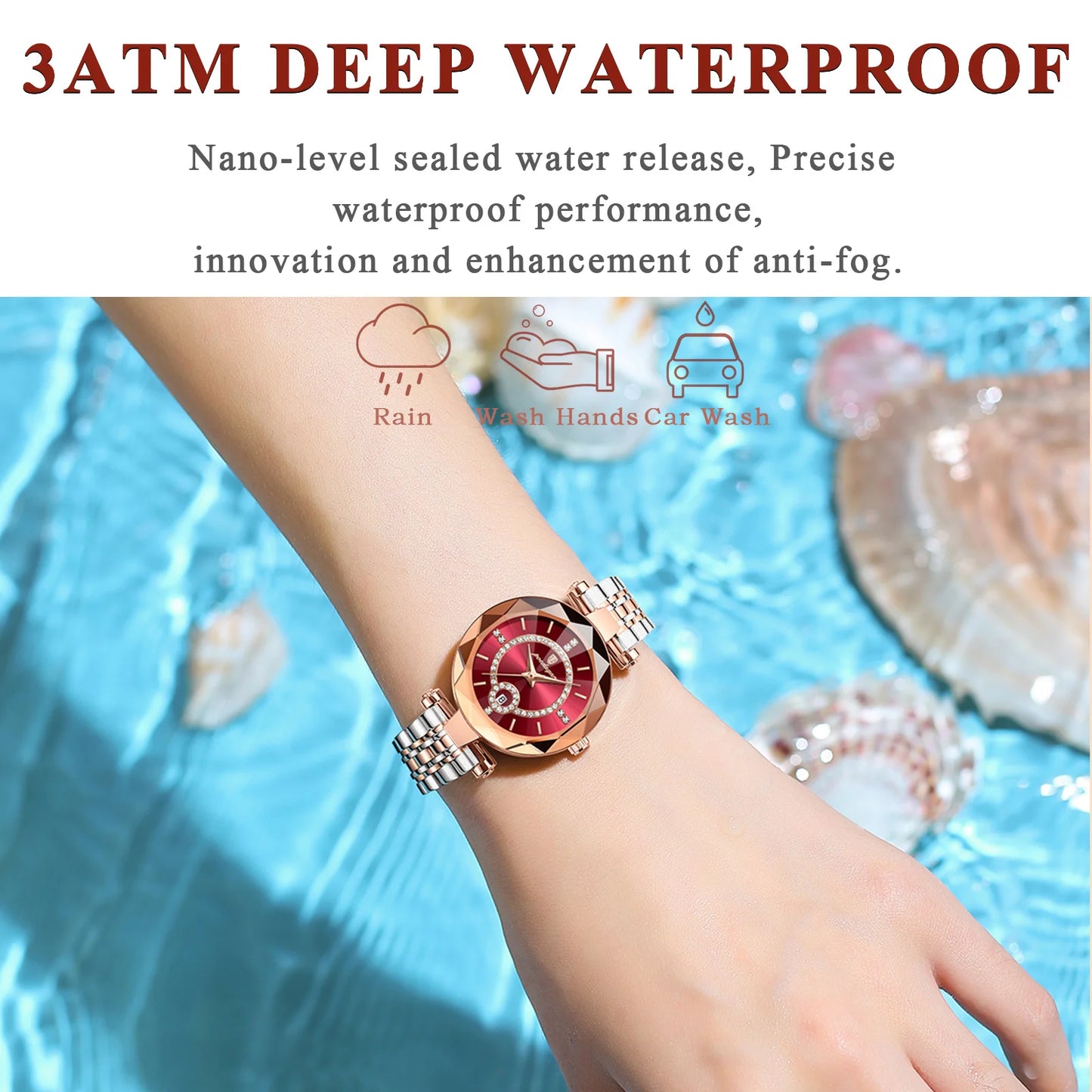 POEDAGAR Luxury Waterproof Watch For Woman