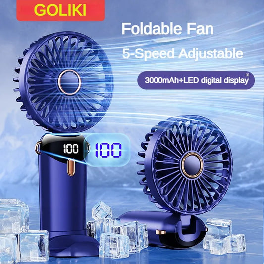 Handheld Mini Fan Foldable Portable Neck Hanging