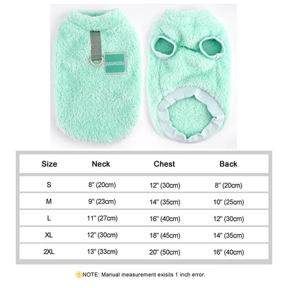 Soft Coral Fleece Pet Clothes
