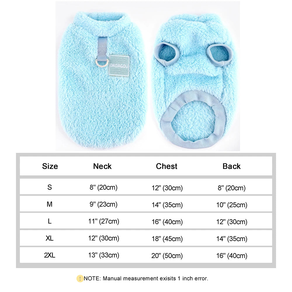Soft Coral Fleece Pet Clothes